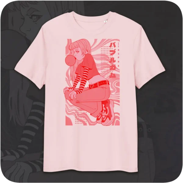 BUBBLEGUM Anime Girl Streetwear Design Pink T-shirt