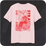 Stray Anime Girl Streetwear Design Pink T-shirt