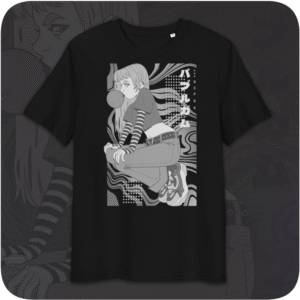 Bubblegum Cool Anime girl T-shirt design