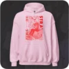 Stray Anime Girl Streetwear Design Pink Hoodie