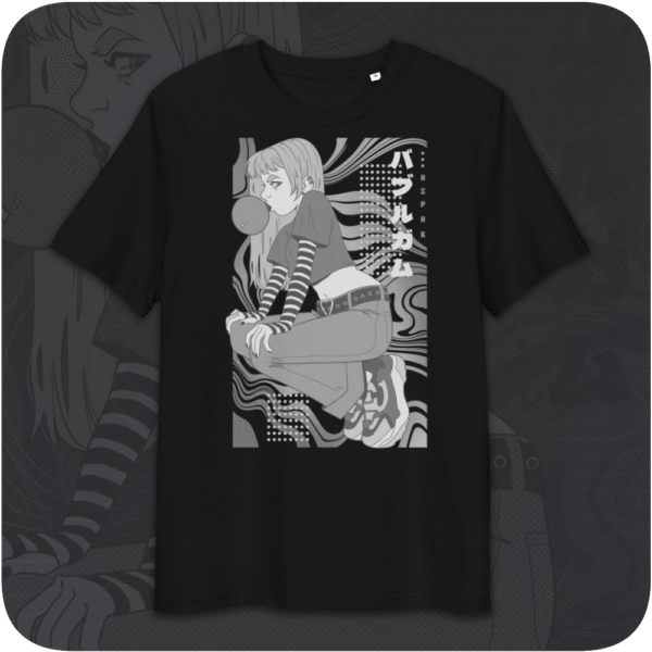 Bubblegum Cool Anime girl T-shirt design
