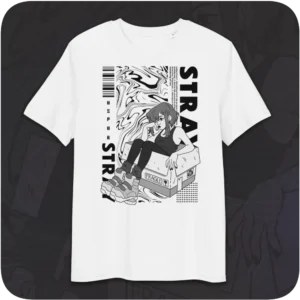 Stray Anime Girl Streetwear Design White T-shirt