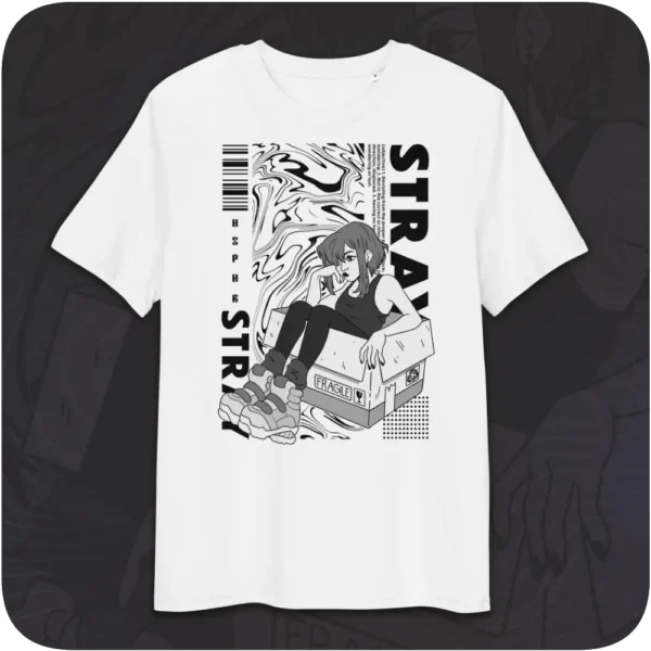 Stray Anime Girl Streetwear Design White T-shirt
