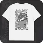 Bubblegum Anime Girl Streetwear Design Black T-shirt