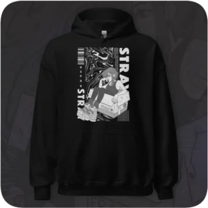 Stray Anime Girl Streetwear Design BlackHoodie