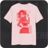 Heartless Anime Girl Streetwear Design Pink T-shirt