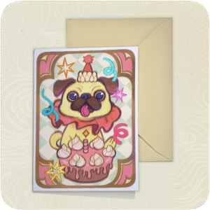 Birthday Card Pug